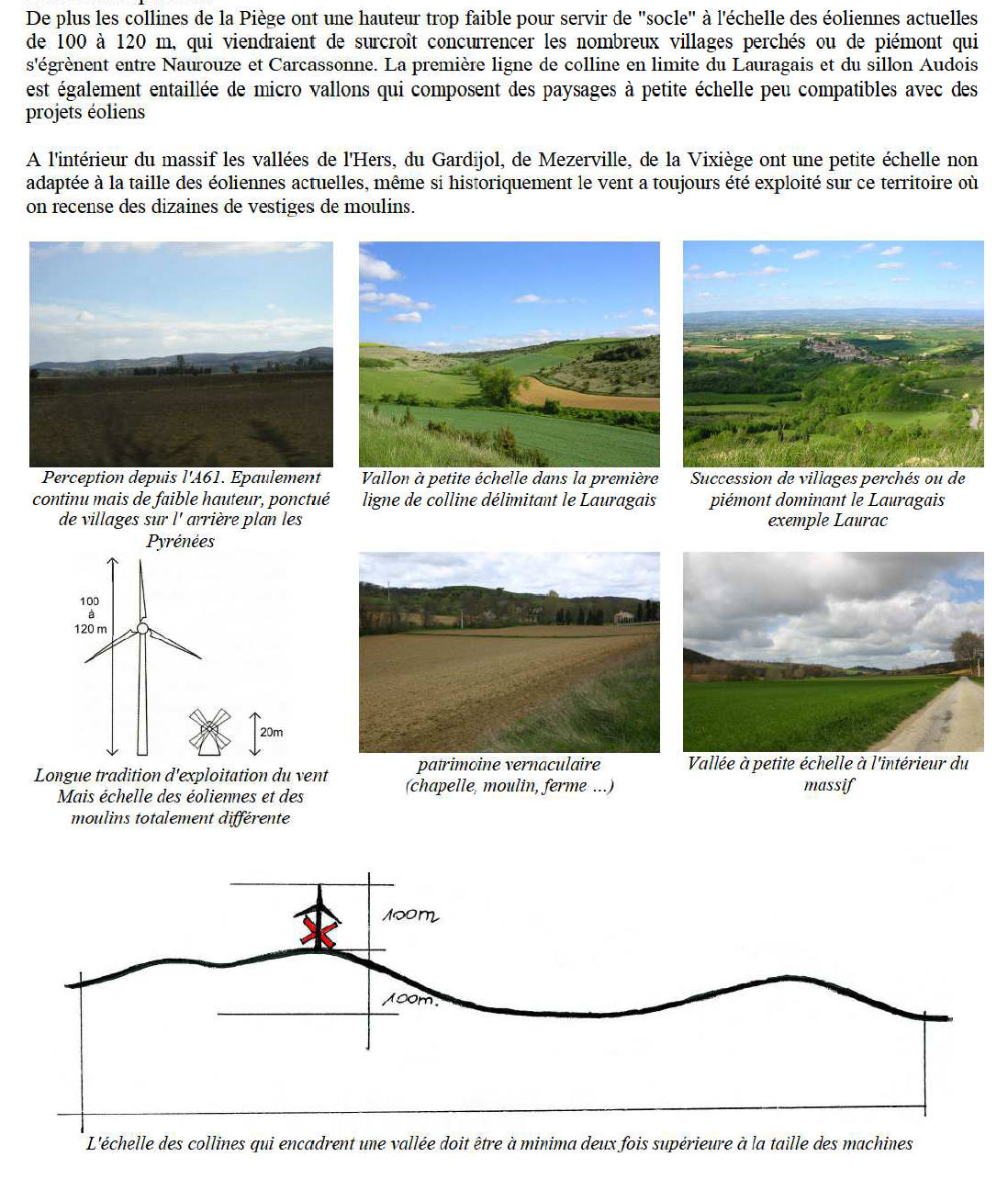 Aménagement du territoire dans l'Aude, plan paysager audois, éoliennes dans la Piège : c'est non !